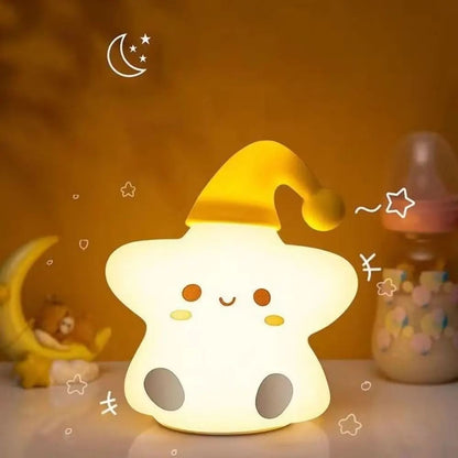 LED Silicone Star Night Light Touch Table Lamp 1