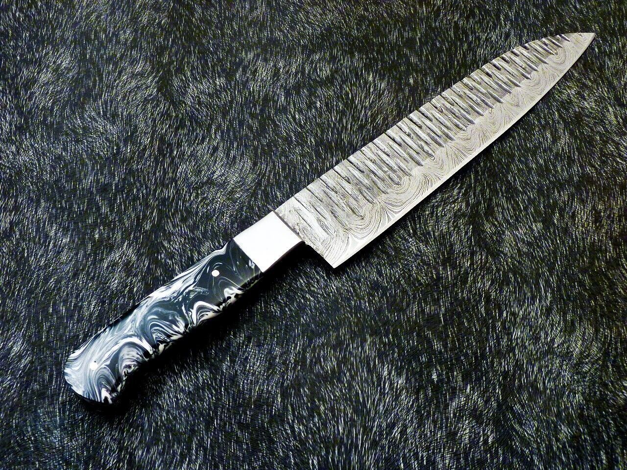 Limited Edition 13 Inch Damascus Chef Knife  Custom Forged Blade  Resin Handle  Handmade Gift 1