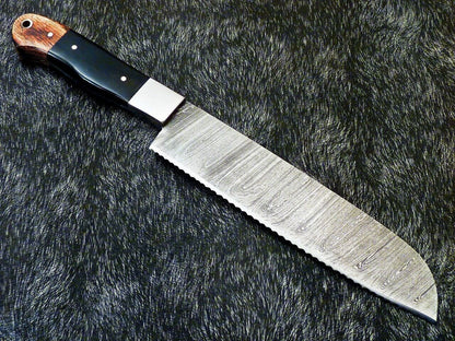 12 Custom Handmade Damascus Steel Chef Knife  Forged Kitchen Knife 2