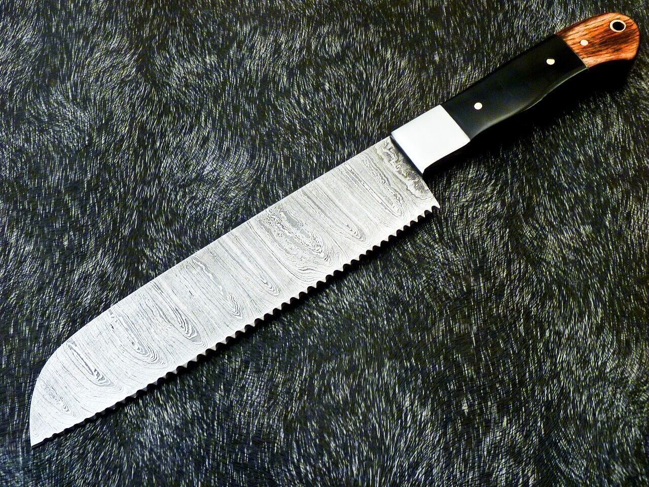 12 Custom Handmade Damascus Steel Chef Knife  Forged Kitchen Knife 3