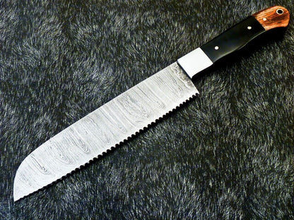 12 Custom Handmade Damascus Steel Chef Knife  Forged Kitchen Knife 3