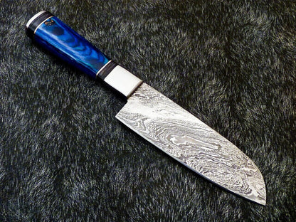 11 Custom Handmade Damascus Steel Chef Knife  Forged Kitchen Knife With Hardwood Handle 2