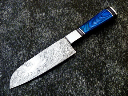 11 Custom Handmade Damascus Steel Chef Knife  Forged Kitchen Knife With Hardwood Handle 3