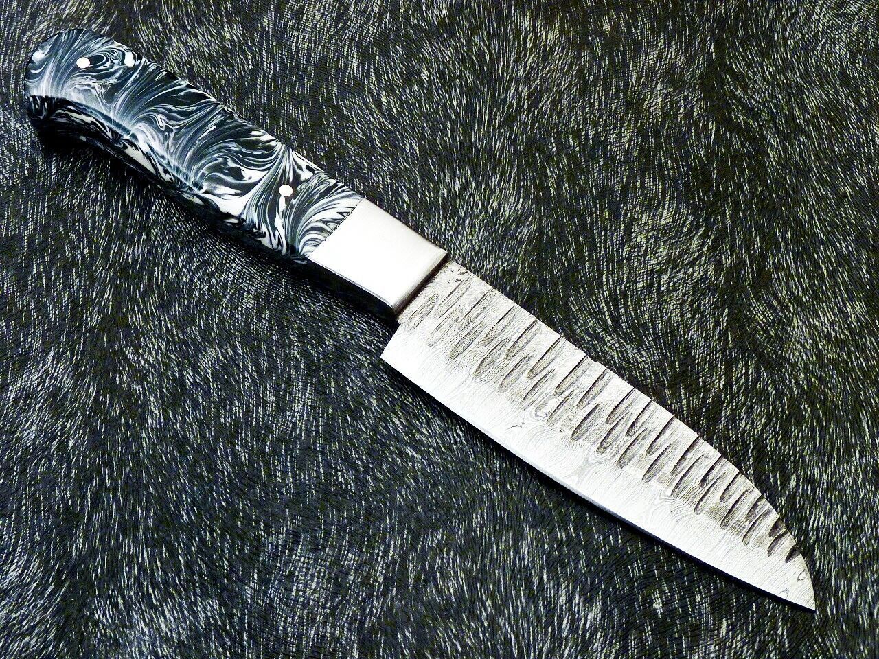 HandForged Damascus Steel Chef Knife  Full Tang Kitchen Knife  384 Layers High Carbon Blade 2