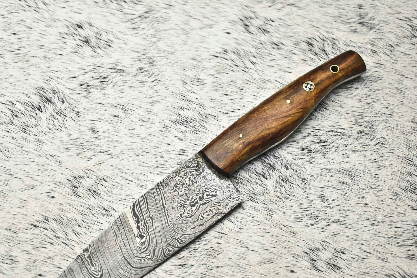 11 Inch Damascus Steel Chef Knife  Custom Handmade Kitchen Knife  Sharp Forged Blade  Gift Knife 1