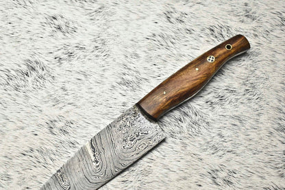 11 Inch Damascus Steel Chef Knife  Custom Handmade Kitchen Knife  Sharp Forged Blade  Gift Knife 1