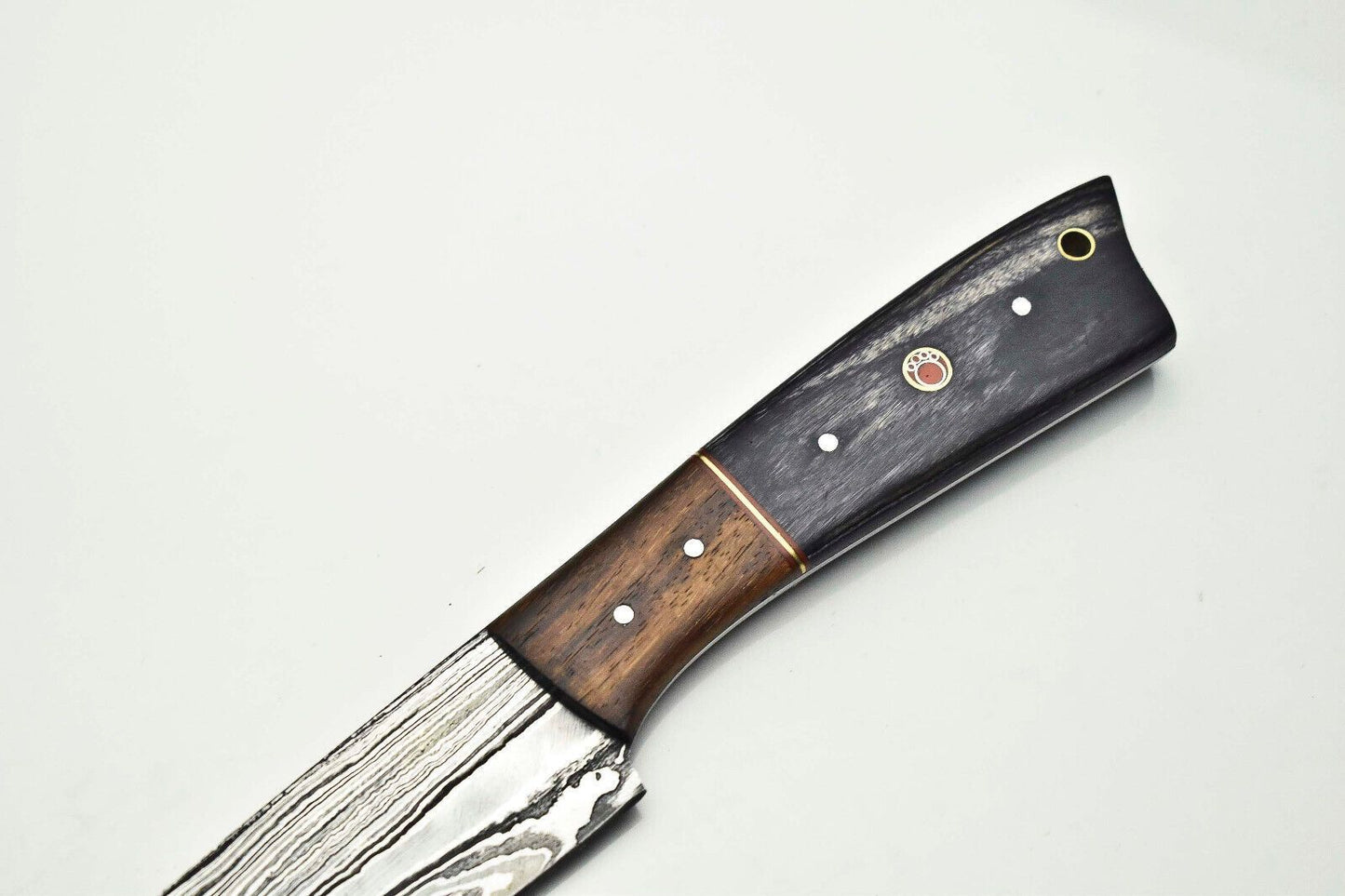 Unique Damascus Steel Knife  Full Tang Chef Knife  Handmade Forged Blade For Kitchen  Camping 1