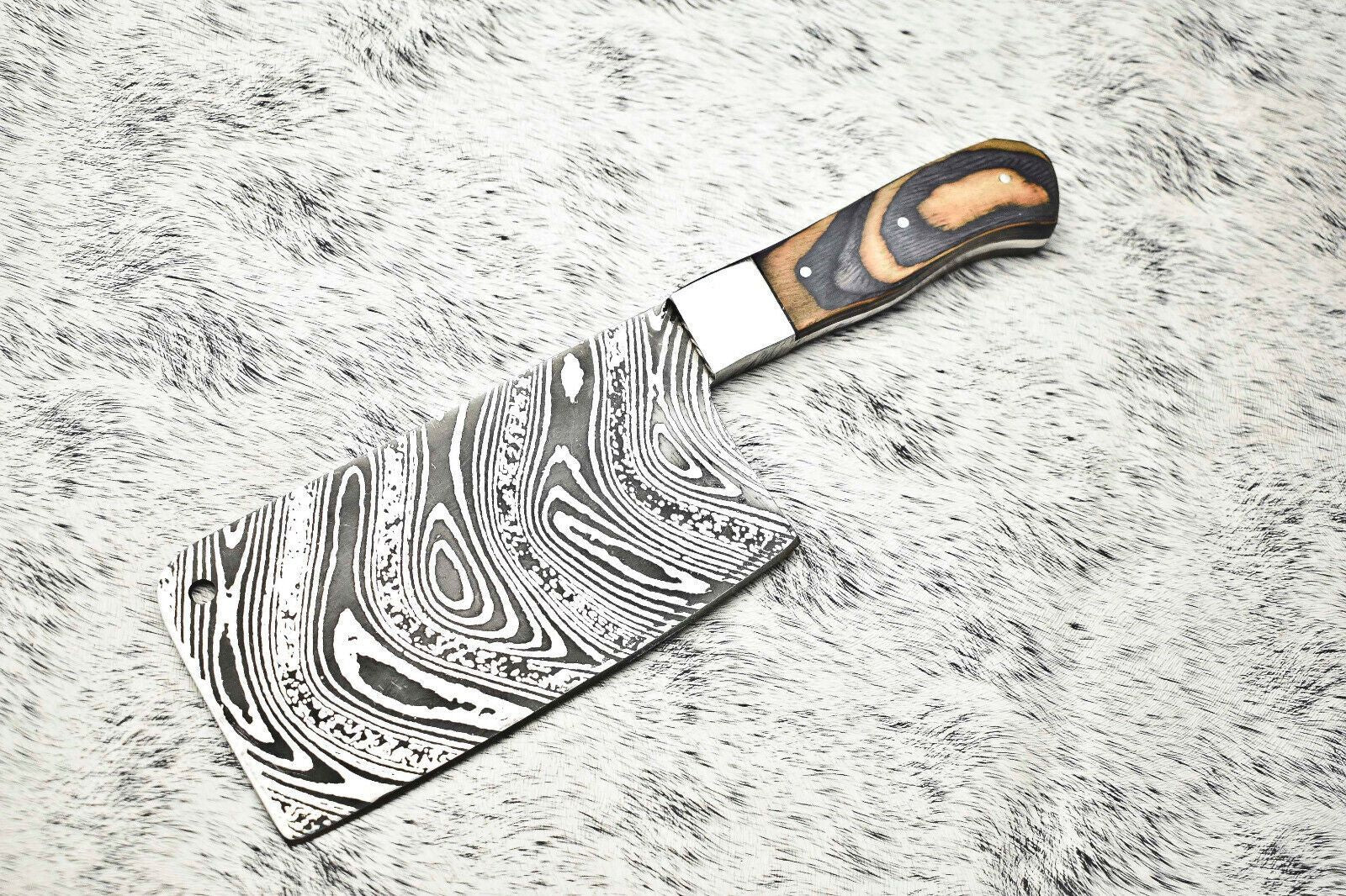 Damascus Steel Knife | Full Tang Chef Knife | Handmade Forged Blade for Kitchen & Camping