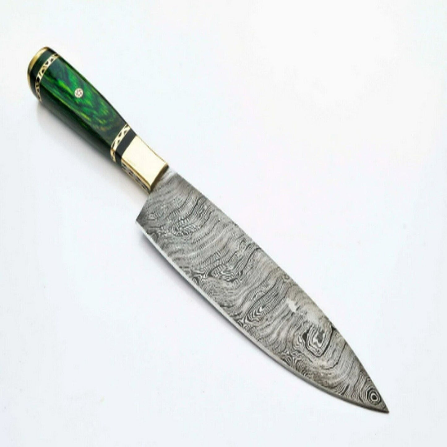 Custom Damascus Chef Knife  Handmade Full Tang Blade  Perfect Gift For Men  Knife Lovers 1
