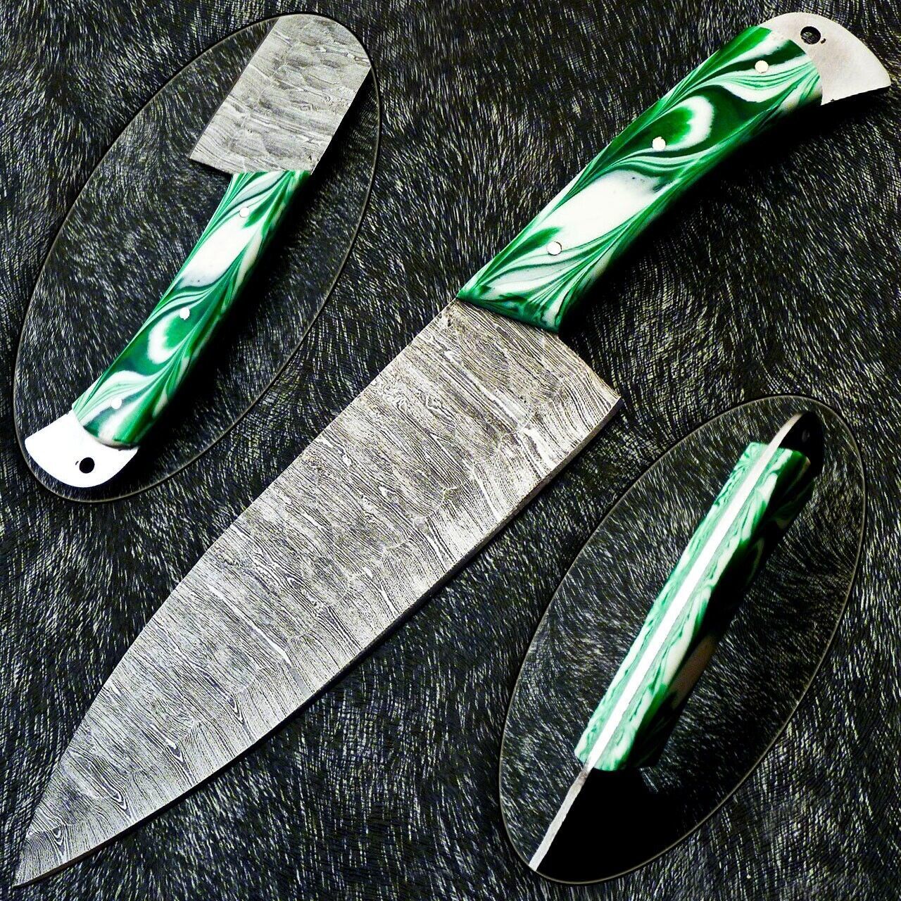 Professional Chef Knife | Custom Forged Damascus Blade | Full Tang Handmade Kitchen Knife