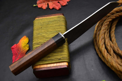Damascus Steel Chef Knife  Handmade Full Tang Forged Blade  Outdoor Cooking Knife 1