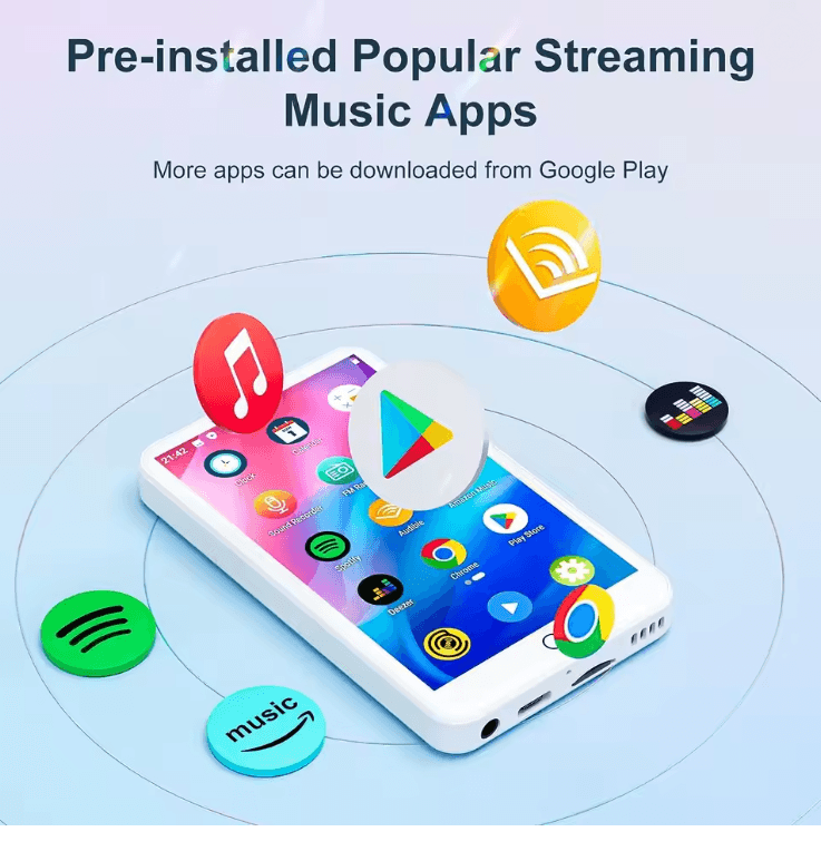 MECHEN Android 90 MP3 Player With Bluetooth And WiFi For Streaming And Offline Music 2
