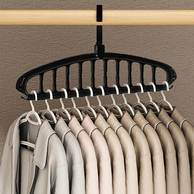 SpaceMax Folding Multi Hole Clothes Hanger And Wardrobe Organizer For Space Saving Storage 1