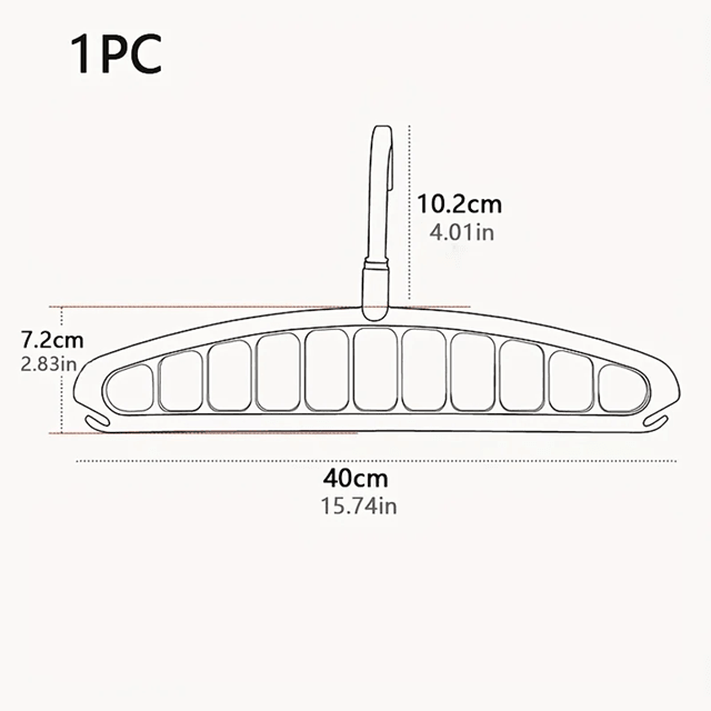 SpaceMax Folding Multi Hole Clothes Hanger And Wardrobe Organizer For Space Saving Storage 2