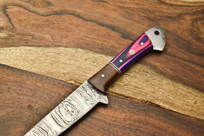 Hand Forged Damascus Steel Chef Knife With Natural Wood Handle 1