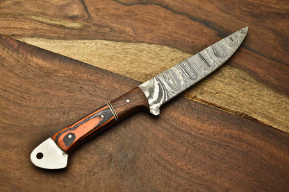 Twist Pattern Damascus Chef Knife With Premium Walnut Handle 2