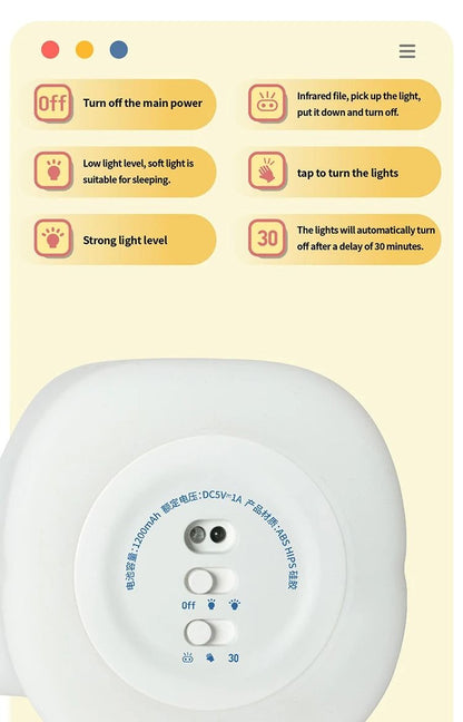 LED Motion Sensor Night Light Hanging Silicone Elephant Night Light With Motion Sensor 5