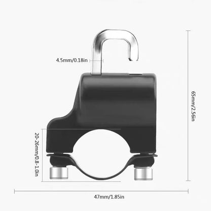 Universal Helmet Lock Handlebar Mount Anti Theft Security Lock For Motorcycle Scooter ATV 5