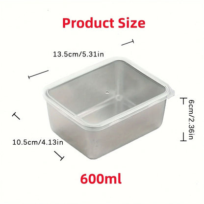 6 Piece Stainless Steel Food Storage Containers With Lids Leakproof Stackable Reusable 1