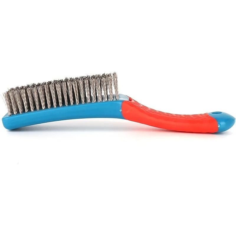 Heavy Duty Stainless Steel Wire Brush With Comfortable Plastic Handle 2
