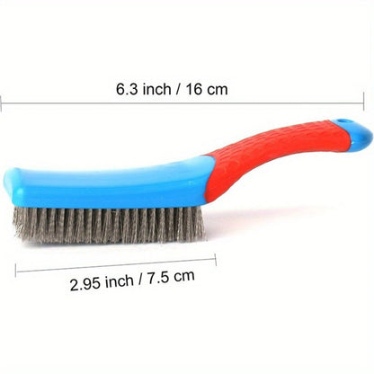 Heavy Duty Stainless Steel Wire Brush With Comfortable Plastic Handle 4