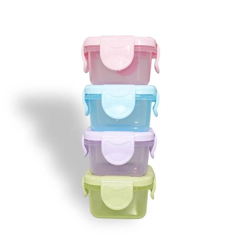 Mini Food Storage Containers Set With Leakproof Lids 4 Piece 6