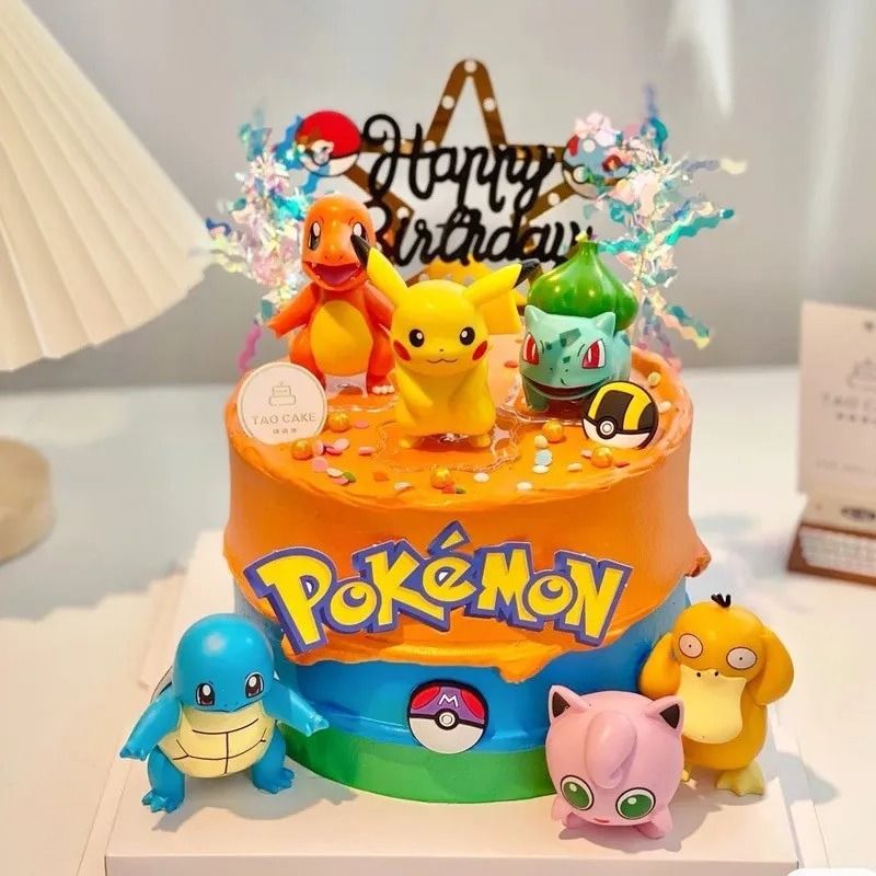Pokemon Cake Topper Set 13 Pieces Pikachu Birthday Decorations