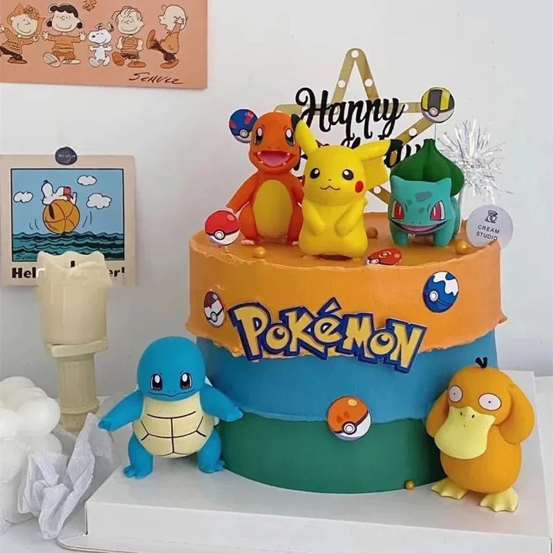Pokemon Cake Topper Set 13 Pieces Pikachu Birthday Decorations 2