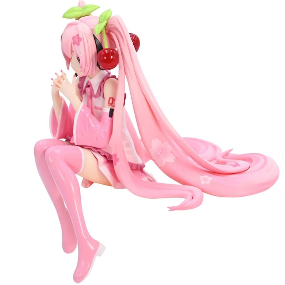 Hatsune Miku Pink Dress PVC Figure Cherry Blossom Collectible 4