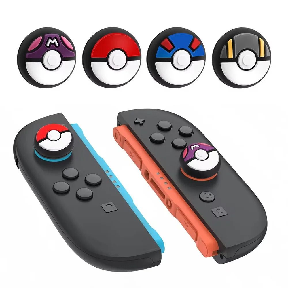 Soft Silicone Thumb Grips Joystick Caps Set 4 Piece for Switch Joy Con
