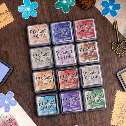 Vibrant Multicolor Ink Pad Set for Crafts and School Projects