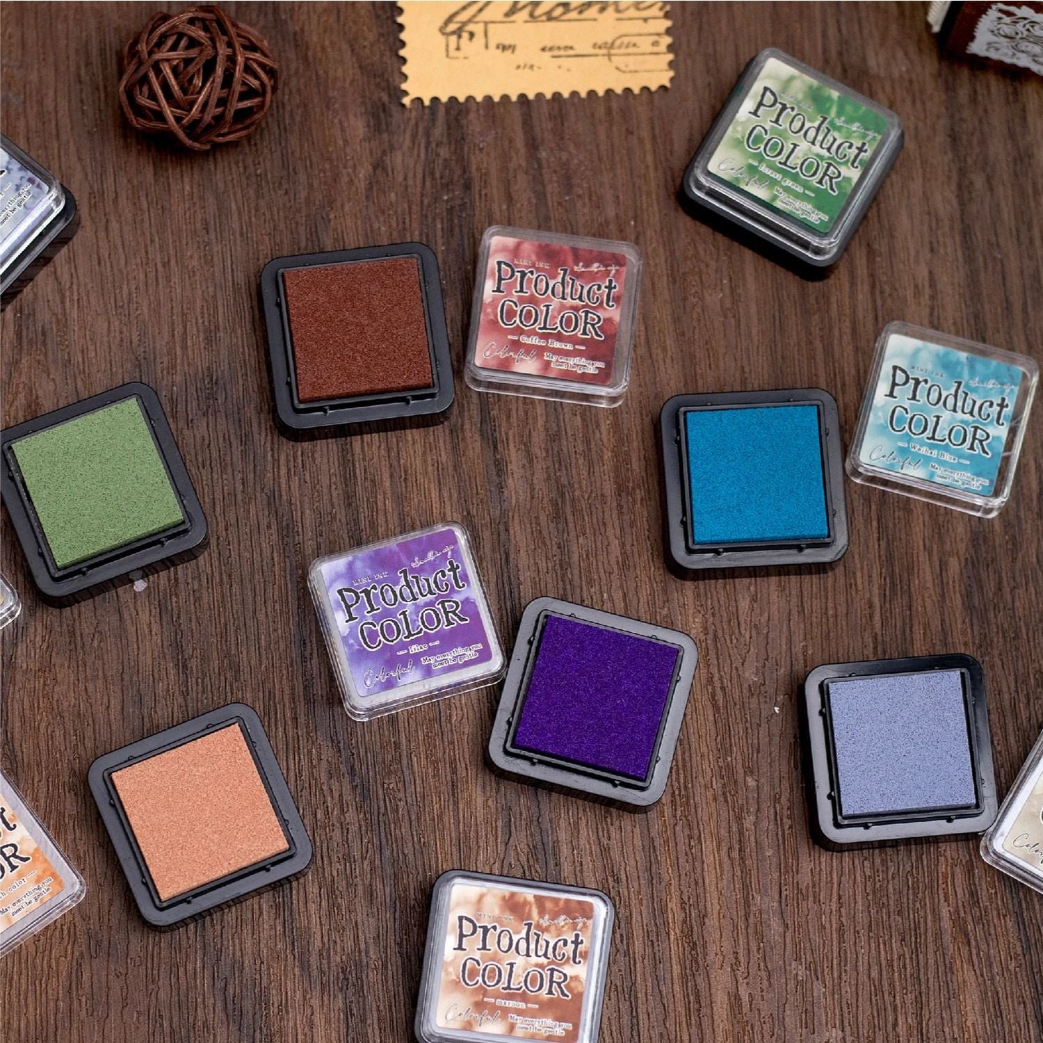 Vibrant Multicolor Ink Pad Set For Crafts And School Projects 2