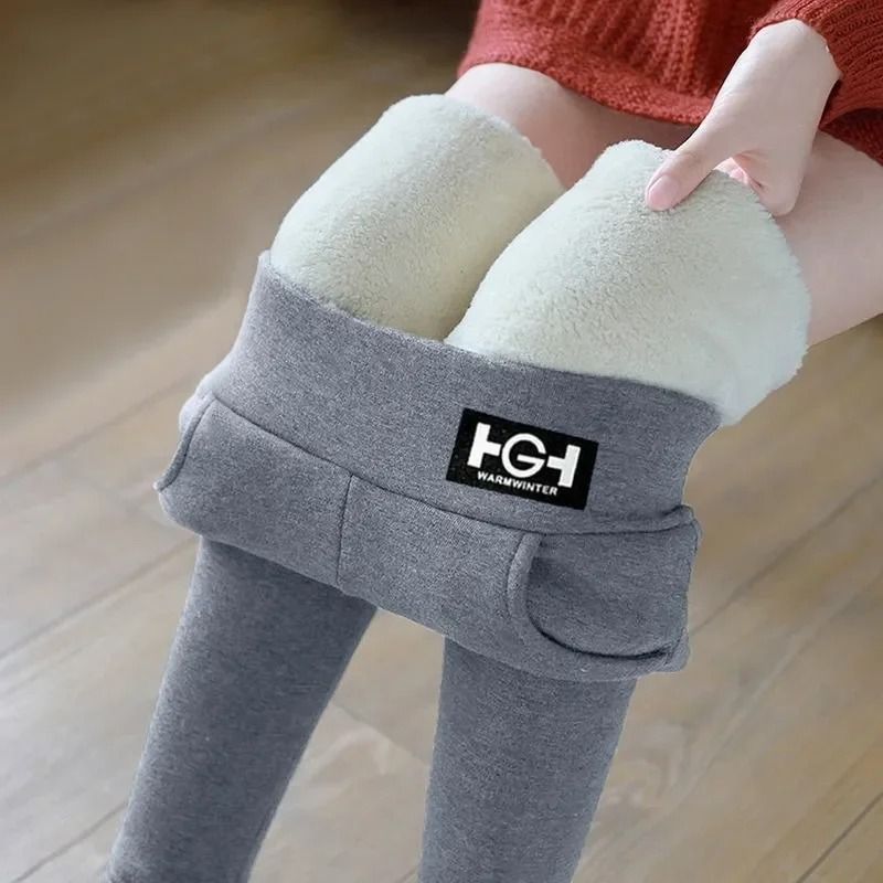 Women Winter Warm High Waist Leggings With Cashmere Lining And Pocket 6