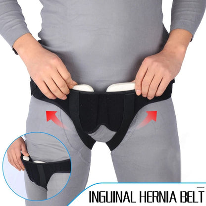 Adjustable Hernia Support Belt for Men with Dual Compression Pads