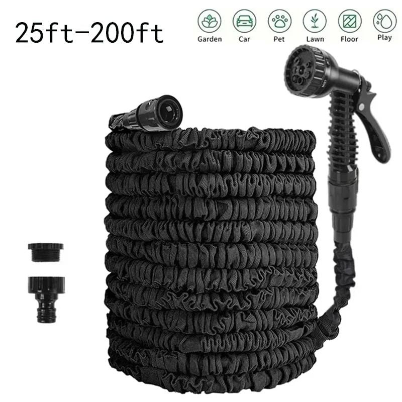 Expandable High Pressure Car Wash Hose with Multi Function Spray Nozzle