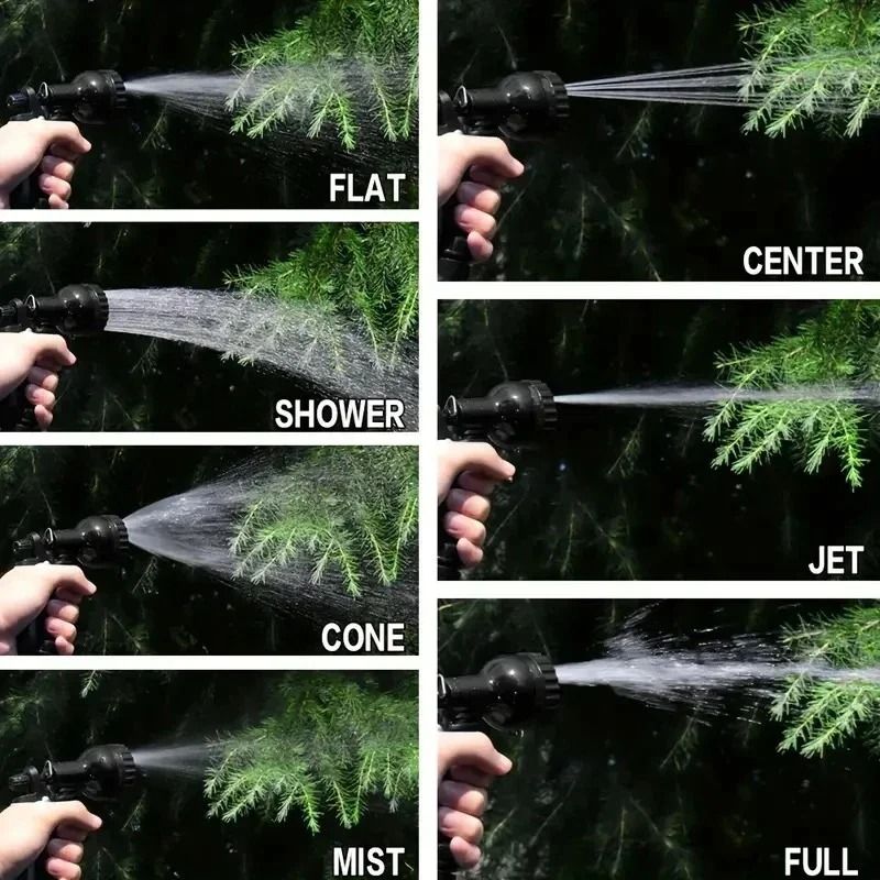 Expandable High Pressure Car Wash Hose With Multi Function Spray Nozzle 5