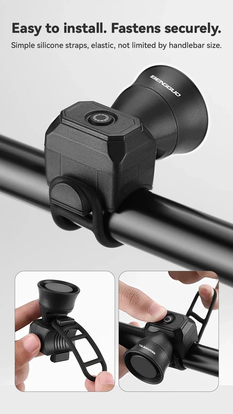 USB Rechargeable Waterproof Bike Horn And Bell For Mountain Bikes And Scooters 4