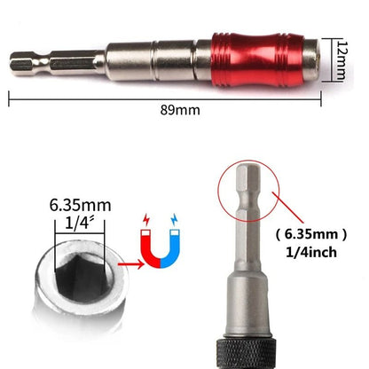 Magnetic Hex Screwdriver Bit Extension Rod And Quick Change Drill Guide 2
