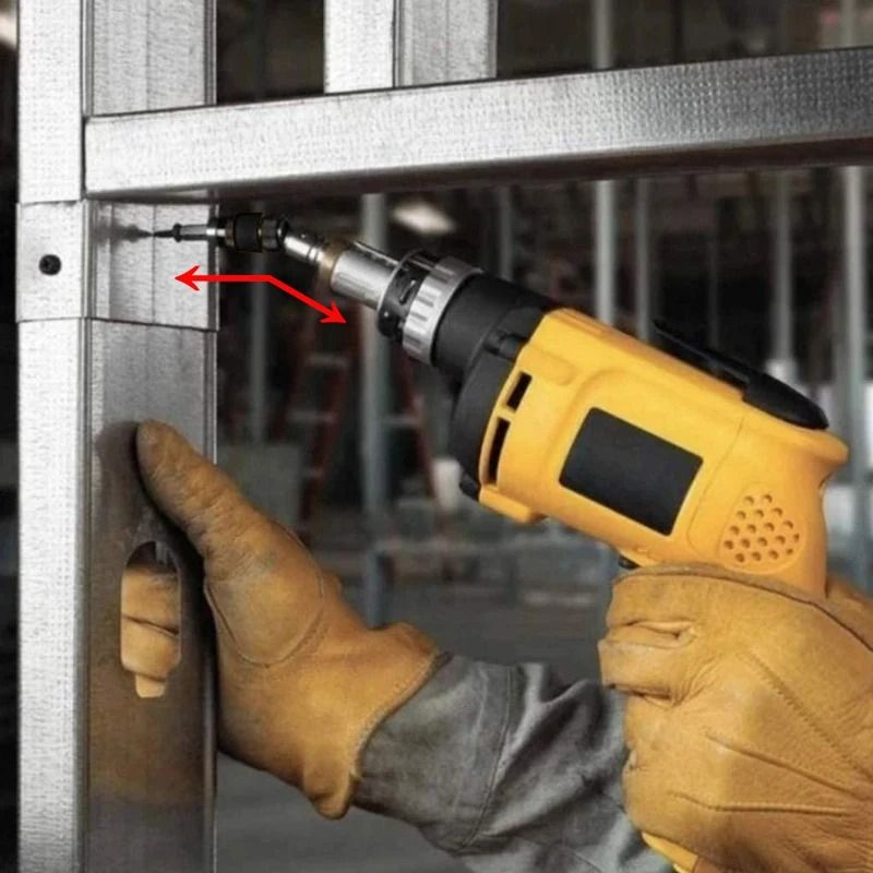 Magnetic Hex Screwdriver Bit Extension Rod And Quick Change Drill Guide 4