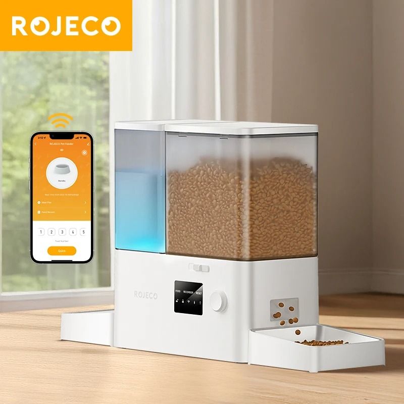 Automatic Pet Feeder and Water Fountain WiFi App Smart Food Dispenser for Cats and Dogs