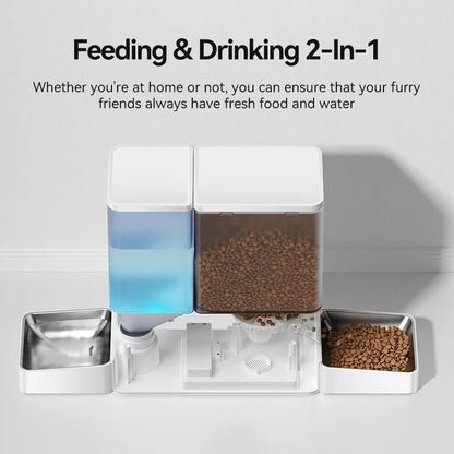 Automatic Pet Feeder And Water Fountain WiFi App Smart Food Dispenser For Cats And Dogs 1