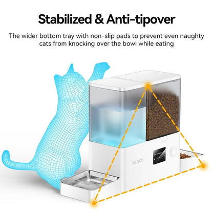 Automatic Pet Feeder And Water Fountain WiFi App Smart Food Dispenser For Cats And Dogs 5