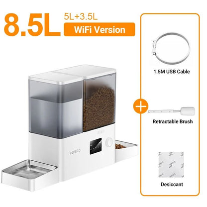 Automatic Pet Feeder And Water Fountain WiFi App Smart Food Dispenser For Cats And Dogs 6