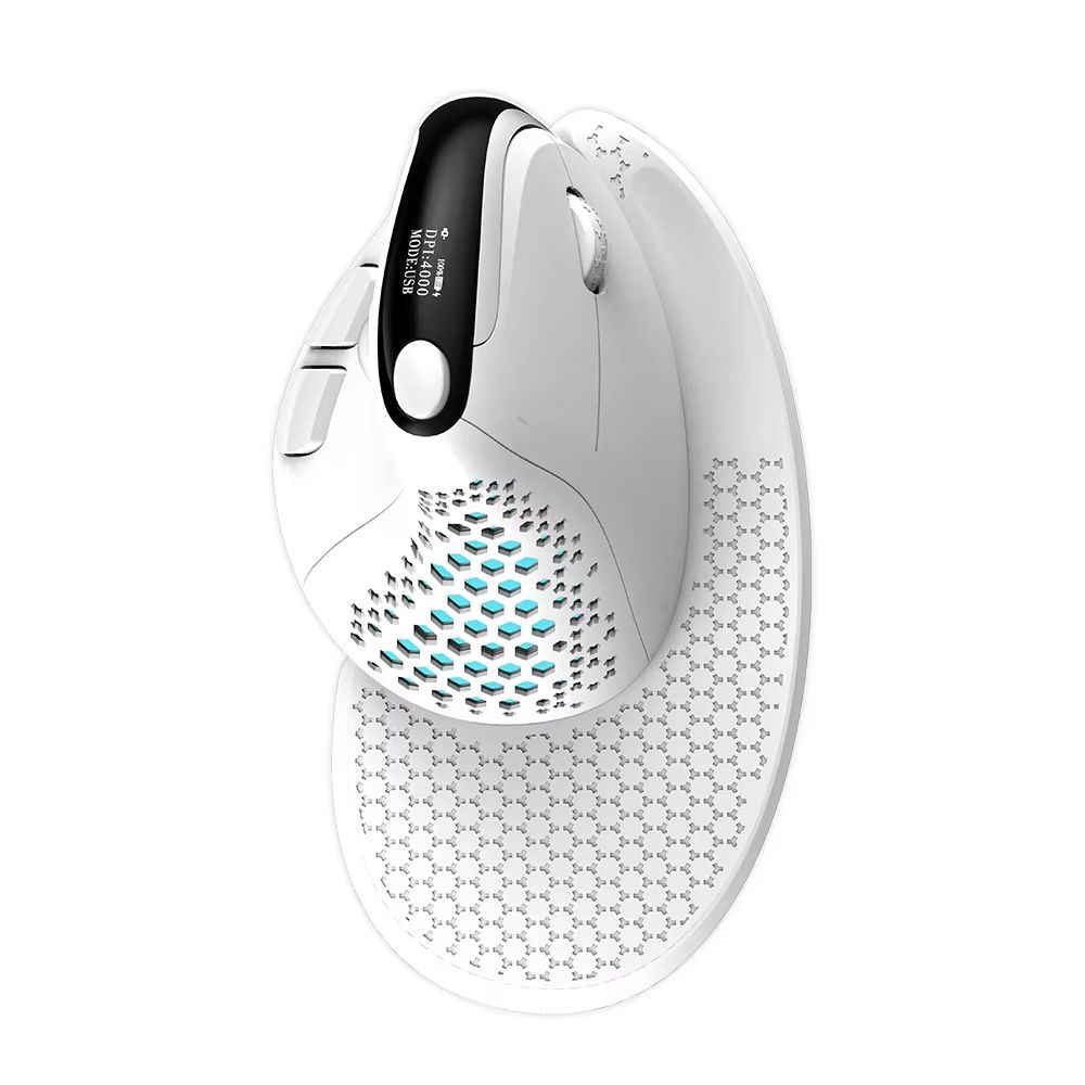 Delux M618XSD Seeker Ergonomic Vertical Mouse  Rechargeable 4000 DPI With OLED Display And Removabl