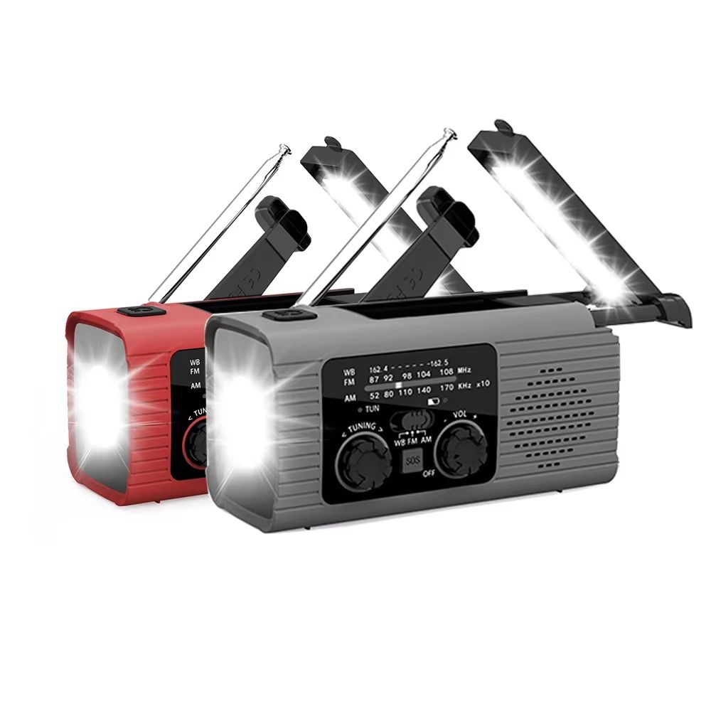 SolarCharge Emergency Radio  Hand Crank Solar And USB Rechargeable Radio With LED Flashlight For Ou 5