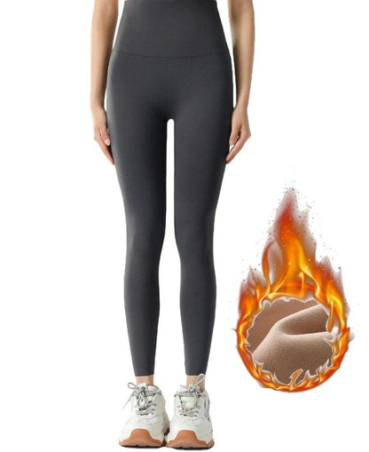 Womens High Waist Seamless Fleece Leggings for Winter Warmth and Comfort