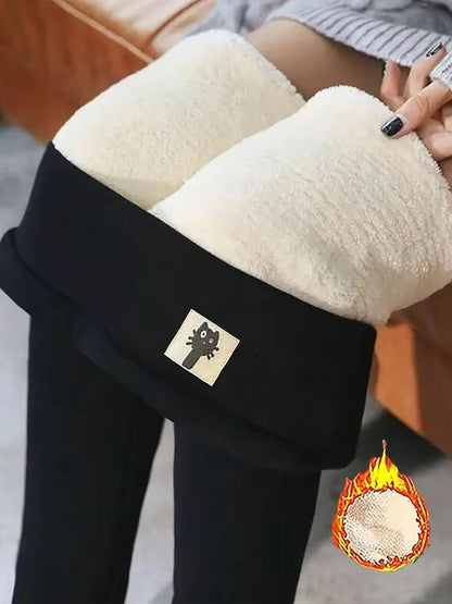 UltraSoft High-Waist Fleece Leggings – Warm Velvet Winter Tights for Women
