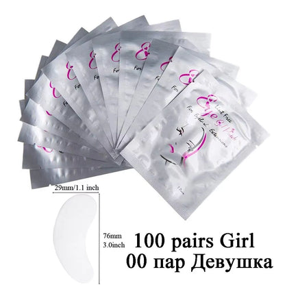 BulkPro 100Pair UnderEye Gel Pads  Premium Isolation Eye Patches For Lash Extensions 9