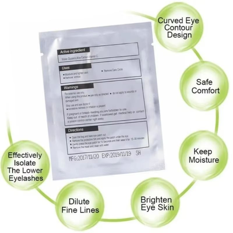 BulkPro 100Pair UnderEye Gel Pads  Premium Isolation Eye Patches For Lash Extensions 4