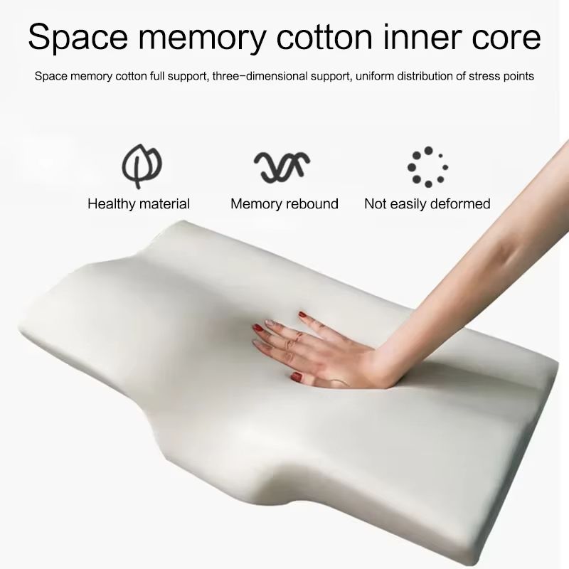 ErgoSleep SlowRebound Memory Cotton Cervical Pillow  Premium Neck Support For Deep Restful Sleep 3
